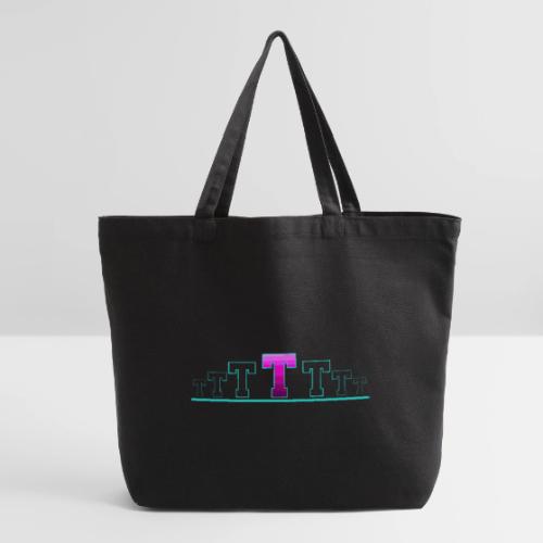 Letter T – Capital Varsity Alphabet Monogram - Eco-Friendly Cotton Tote
