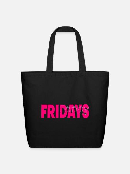 Fancy Fridays Bold Typography - Eco-Friendly Cotton Tote - black