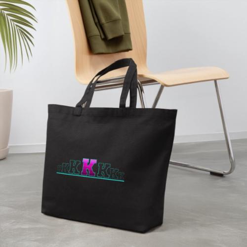 Letter K – Capital Varsity Alphabet Monogram - Eco-Friendly Cotton Tote