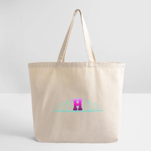 Letter H – Capital Varsity Alphabet Monogram - Eco-Friendly Cotton Tote