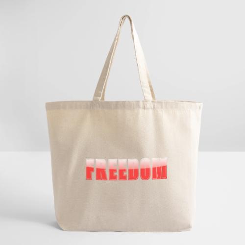 Freedom Typography Design - Eco-Friendly Cotton Tote