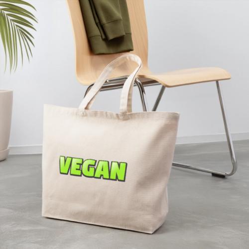Vegan Bold Green Typography Design - Eco-Friendly Cotton Tote