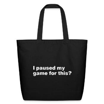 Please upload the design image - Eco-Friendly Cotton Tote - black - Front