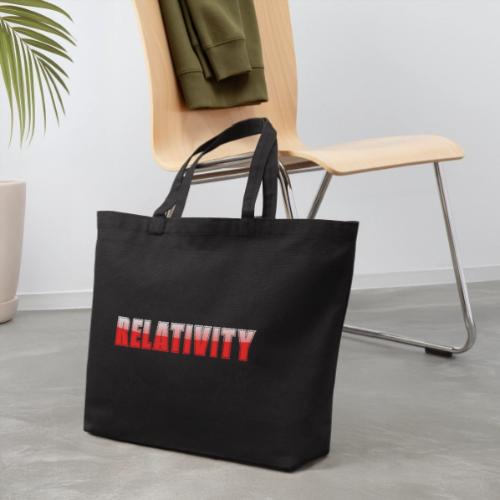 Relativity Science Typography Design - Eco-Friendly Cotton Tote