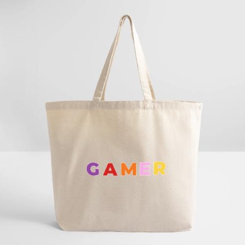 Multicolor GAMER Typography Design - Eco-Friendly Cotton Tote