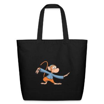 Monkey tai chi martial arts - Eco-Friendly Cotton Tote - black - Front