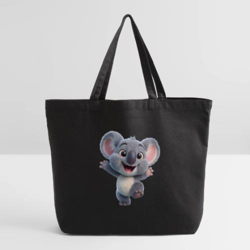 Joyful 3D Baby Koala with Arms Up - Eco-Friendly Cotton Tote