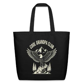 Grandpa Club Eagle Mountain Crest - Eco-Friendly Cotton Tote - black - Front