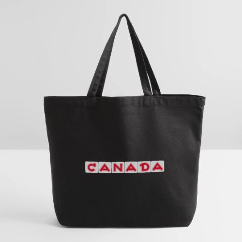 Canada, red letters on white background - Eco-Friendly Cotton Tote