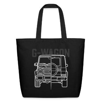 g-wagon vintage car - Eco-Friendly Cotton Tote - black - Front