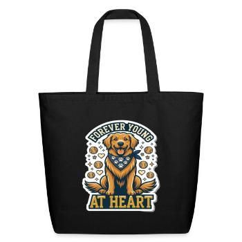 Forever Young At Heart - Eco-Friendly Cotton Tote - black - Front