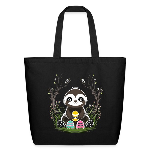 Easter Sloth Easter Eggs Spring - Eco-Friendly Cotton Tote