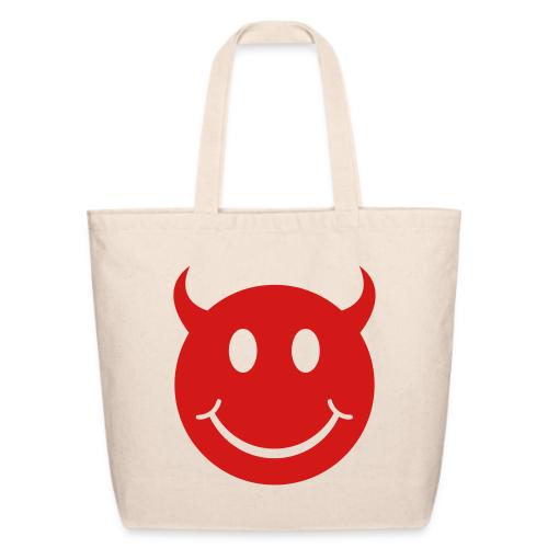 Smiley Devil Face - Eco-Friendly Cotton Tote