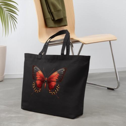 Bright Red, Black, and Yellow Butterfly - Eco-Friendly Cotton Tote