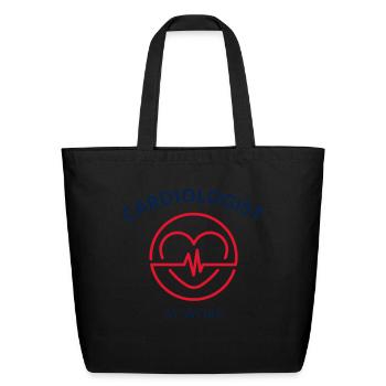 Cardiologist at work-Designs for cardiologists - Eco-Friendly Cotton Tote - black - Front