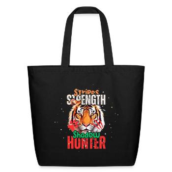 Tiger Shadow Hunter - Eco-Friendly Cotton Tote - black - Front