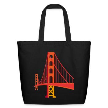 Golden Gate Bridge - Eco-Friendly Cotton Tote - black - Front