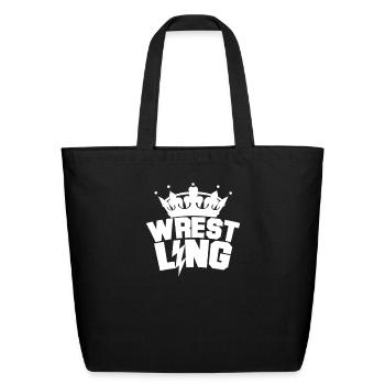 Wrestling - Eco-Friendly Cotton Tote - black - Front