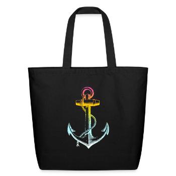 Anchor Illustration - Eco-Friendly Cotton Tote - black - Front
