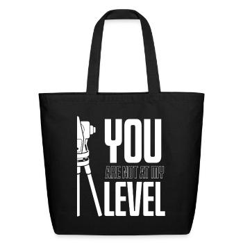 Land Surveyor Theodolite Engineer Gift - Eco-Friendly Cotton Tote - black - Front