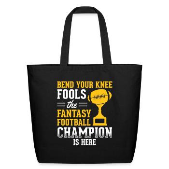 Football Fantasy - Eco-Friendly Cotton Tote - black - Front