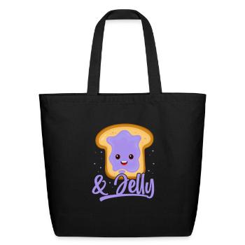 Peanut Butter & Jelly - Eco-Friendly Cotton Tote - black - Front