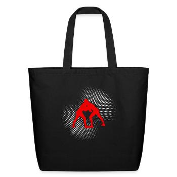 wrestling - Eco-Friendly Cotton Tote - black - Front