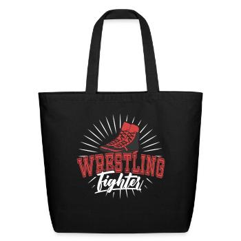 Wrestling Fighter Hobby Wrestler Wrestle - Eco-Friendly Cotton Tote - black - Front