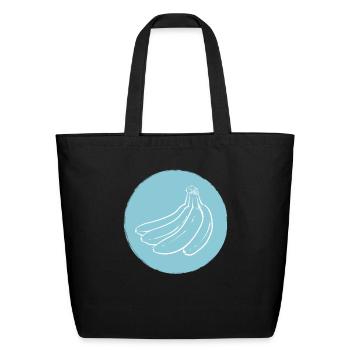 banana - Eco-Friendly Cotton Tote - black - Front