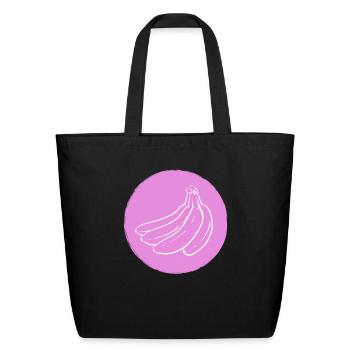 banana - Eco-Friendly Cotton Tote - black - Front