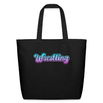 wrestling - Eco-Friendly Cotton Tote - black - Front
