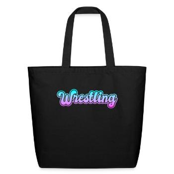 wrestling - Eco-Friendly Cotton Tote - black - Front