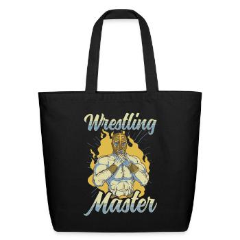 Wrestling Master Wrestle Wrestler Hobby - Eco-Friendly Cotton Tote - black - Front