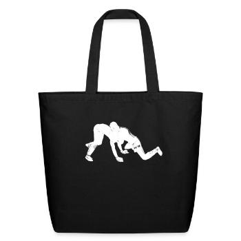 wrestling - Eco-Friendly Cotton Tote - black - Front