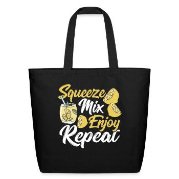 Squeeze Mix Enjoy Repeat Lemonde Stand Boss - Eco-Friendly Cotton Tote - black - Front