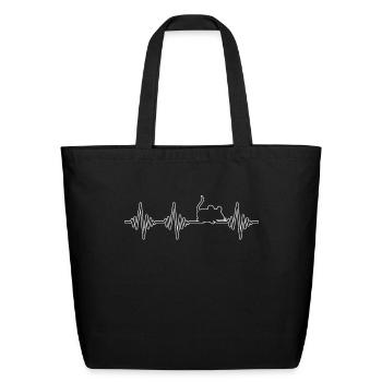 mouse heartbeat - Eco-Friendly Cotton Tote - black - Front