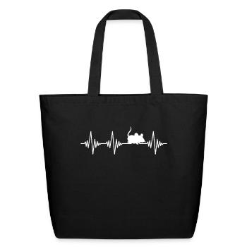 mouse heartbeat - Eco-Friendly Cotton Tote - black - Front