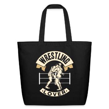 Wrestling Lover Wrestler Hobby Wrestle - Eco-Friendly Cotton Tote - black - Front