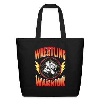 Wrestling Warrior Hobby Wrestler Wrestle - Eco-Friendly Cotton Tote - black - Front