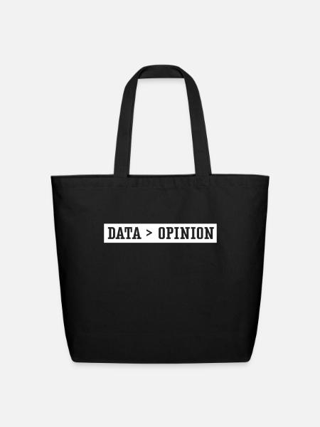 Data > Opinion Coder Code Coding Programmer - Eco-Friendly Cotton Tote - black
