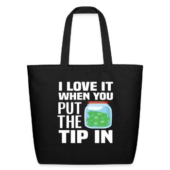 Bartender Tip Waiter Gift - Eco-Friendly Cotton Tote - black - Front
