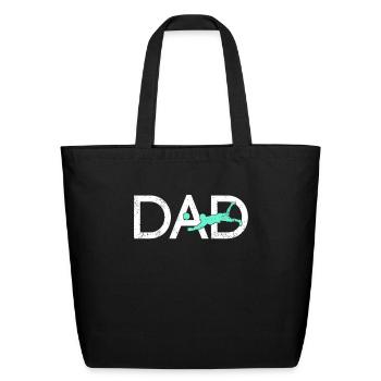 Volleyball Papa - Eco-Friendly Cotton Tote - black - Front