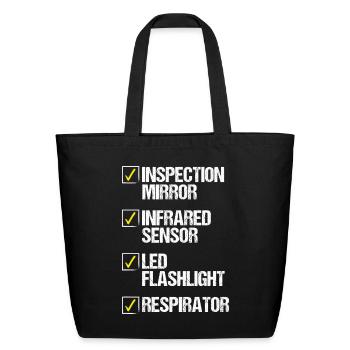 Pest Control Technician Flashlight Animal - Eco-Friendly Cotton Tote - black - Front