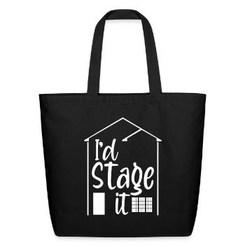 Home Staging I stage it Interior Stager - Eco-Friendly Cotton Tote - black - Front