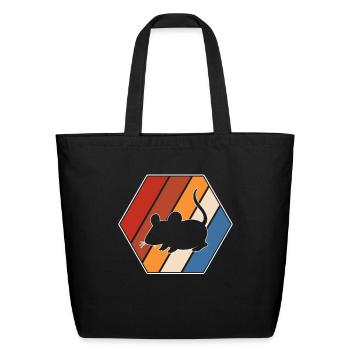 mouse retro - Eco-Friendly Cotton Tote - black - Front