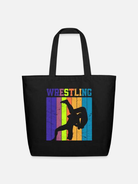 Wrestling - Eco-Friendly Cotton Tote - black