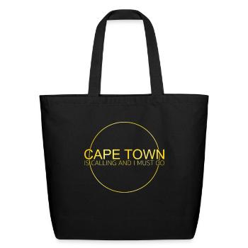 Cape Town saying - Eco-Friendly Cotton Tote - black - Front