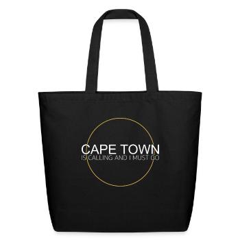 Cape Town saying - Eco-Friendly Cotton Tote - black - Front