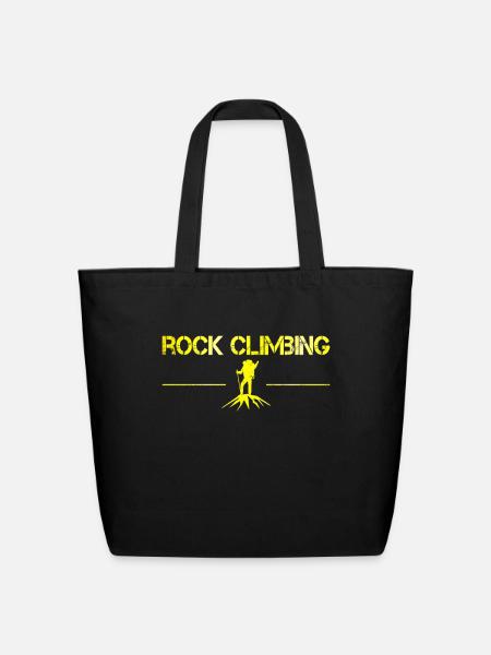 rock climbing - Eco-Friendly Cotton Tote - black
