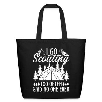 Scouting too often said no one ever Scout Leader - Eco-Friendly Cotton Tote - black - Front